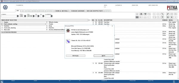 PETKA 8.3 Volkswagen Seat Skoda Audi Commercial Vehicles Porsche 09.2021 Spare Parts Catalog DVD 4