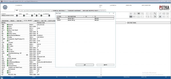 PETKA 8.3 Volkswagen Seat Skoda Audi Commercial Vehicles Porsche 09.2021 Spare Parts Catalog DVD 7