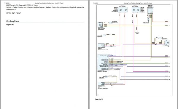 Porsche 911 Carrera 992 F6 3.0L Turbo Electrical Diagrams 2017