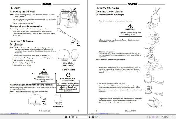 Scania Industrial Engine DI12DC12 Operators Manual 2009 3