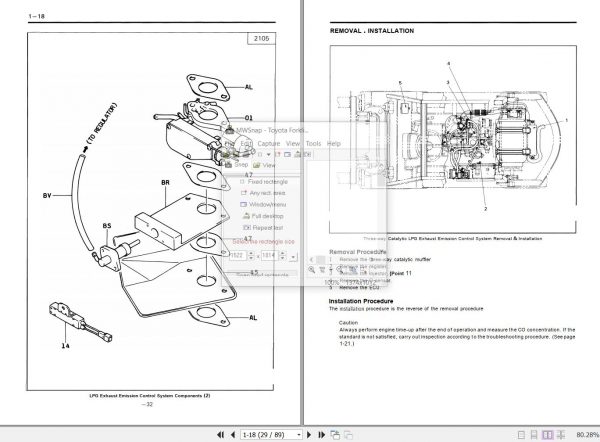 Toyota Forklift 5FG10 30 5FD10 30 Repair Manual CE001 1 3