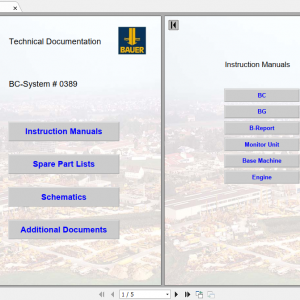 BAUER BC32 0224 Foundation Manual Instruction Manuals Spare Part Lists Schematic 1