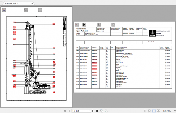 BAUER BG15V 1531 Instruction Manual Spare Part List Schematics Additional Document 5
