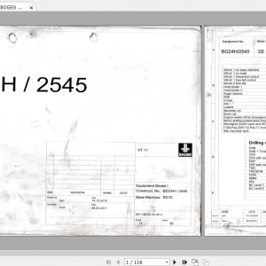 BAUER BG24H 2545 Electrical Hydraulic Schematics 1