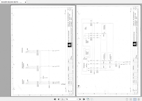 BAUER BG24H 2545 Electrical Hydraulic Schematics 2
