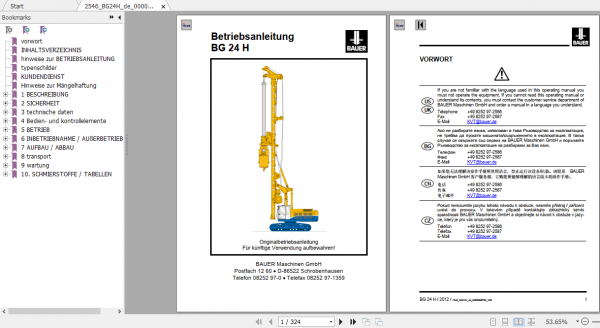 BAUER BG24H 2546 Instruction Manual Spare Part List Schematics Additional Document 2