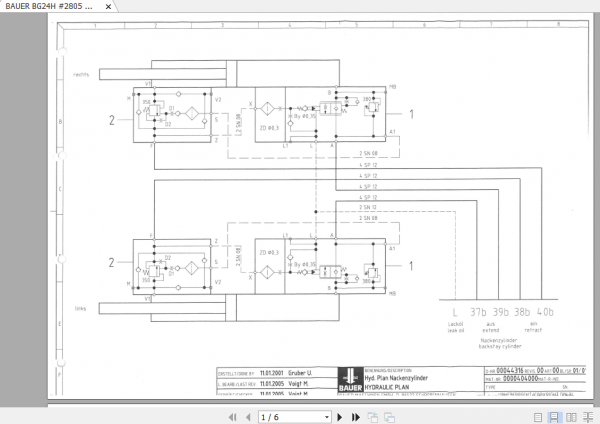BAUER BG24H 2805 Electrical Hydraulic Schematics 3