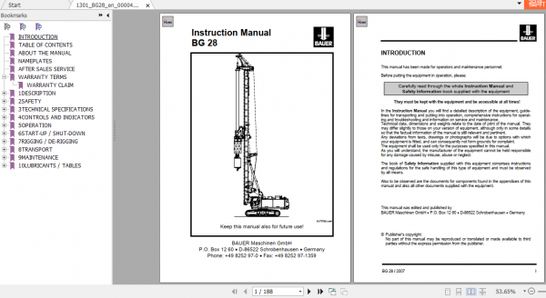 BAUER BG28 1301 Instruction Manual Spare Part List Schematics Additional Document 2 1