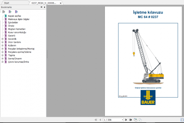 BAUER MC64 0237 Instruction Manual Spare Part List Schematics Additional Document 1