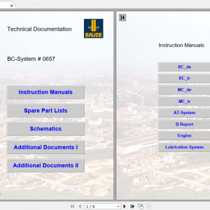 BAUER MC96 0177 BC System 0657 Instruction Manual Spare Part List Schematics Additional Document 1