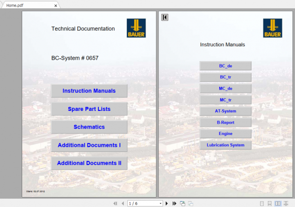 BAUER MC96 0177 BC System 0657 Instruction Manual Spare Part List Schematics Additional Document 1