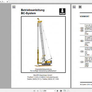 BAUER MC96 0177 BC System 0657 Instruction Manual Spare Part List Schematics Additional Document 2