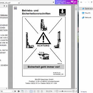 BAUER MC96 0177 BC System 0657 Instruction Manual Spare Part List Schematics Additional Document 5