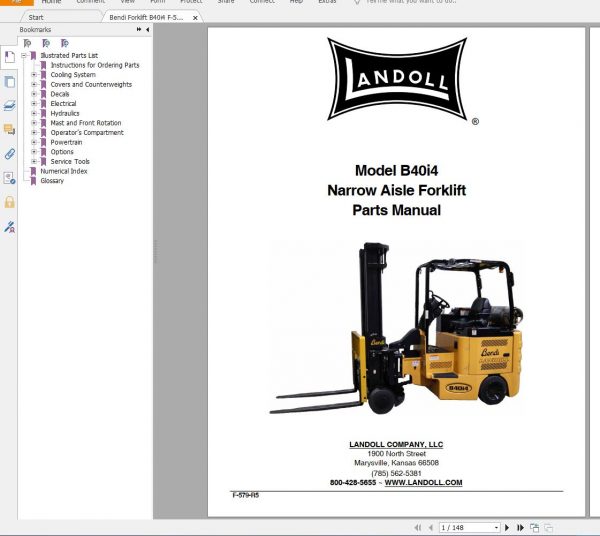 BENDI Landoll Forklift 2.23 GB PDF Service Part Manual DVD 2