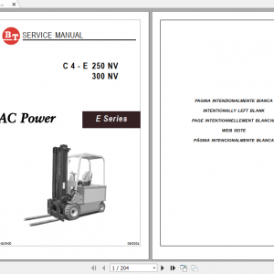 BT Electric Forklift C4E 250 300 NV Service Manual Diagram 1