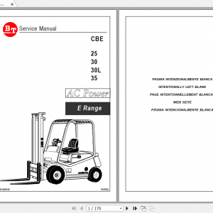 BT Electric Forklift C4E 250 350 V Maintenance Service Manual Diagram 1