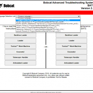 Bobcat BATS v2.4 05.2021 Advanced Troubleshooting System 11f87e6d1e65c16ba