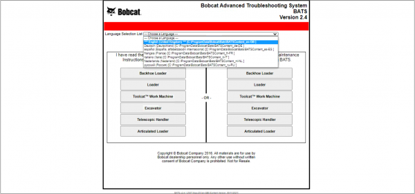 Bobcat BATS v2.4 05.2021 Advanced Troubleshooting System 11f87e6d1e65c16ba