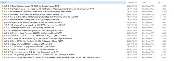 CAT 1U 9500 to 9U 7869 Tool Operating Manual 1