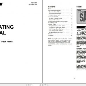 CAT 300 to 375T Tool Operating Manual 2