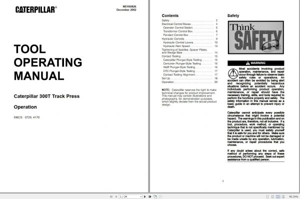 CAT 300 to 375T Tool Operating Manual 2