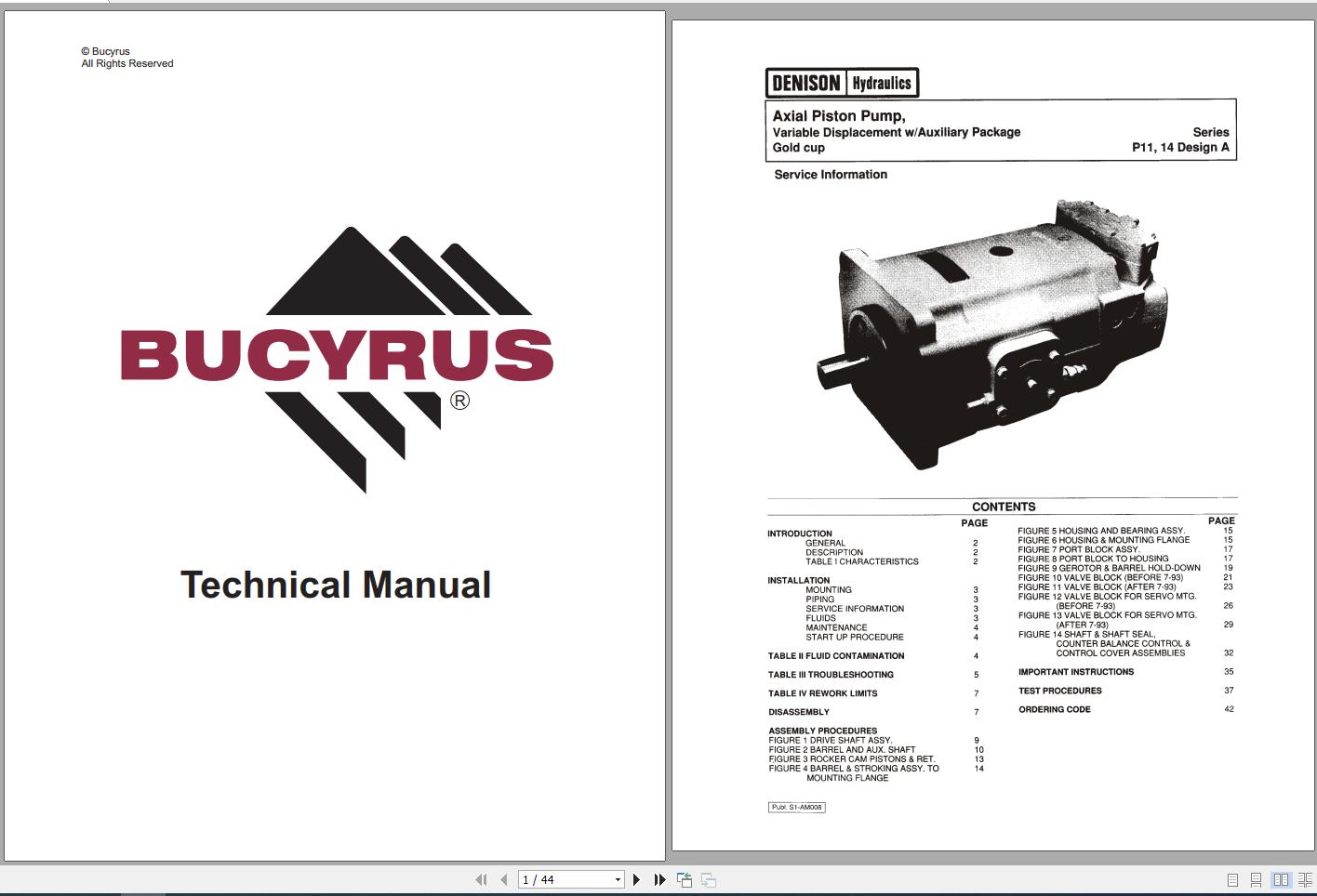 CAT 39HR 141191 141200 141248 141249 Rotary Track Drills Axial Piston Pump Service Manual BI617016 1