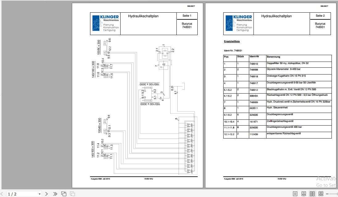 CAT Armored Face Conveyor AFCPF3 PF4 932 PF3 822 748930 748931 D140000449 Hydraulic Diagram 2010 DE RU 1