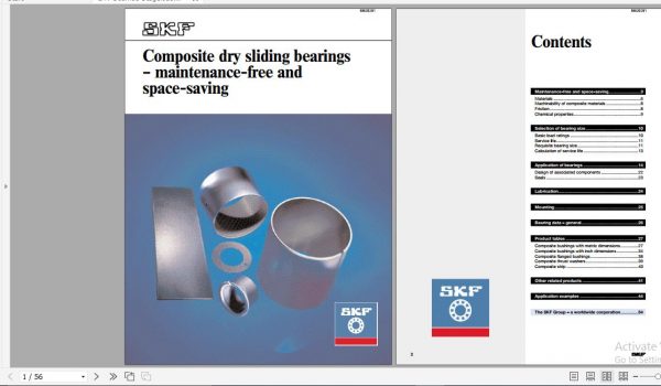 CAT Beamed Stageloader SKF Compisite Dry Sliding Bearings VC0113 Service Manual BI620281 1