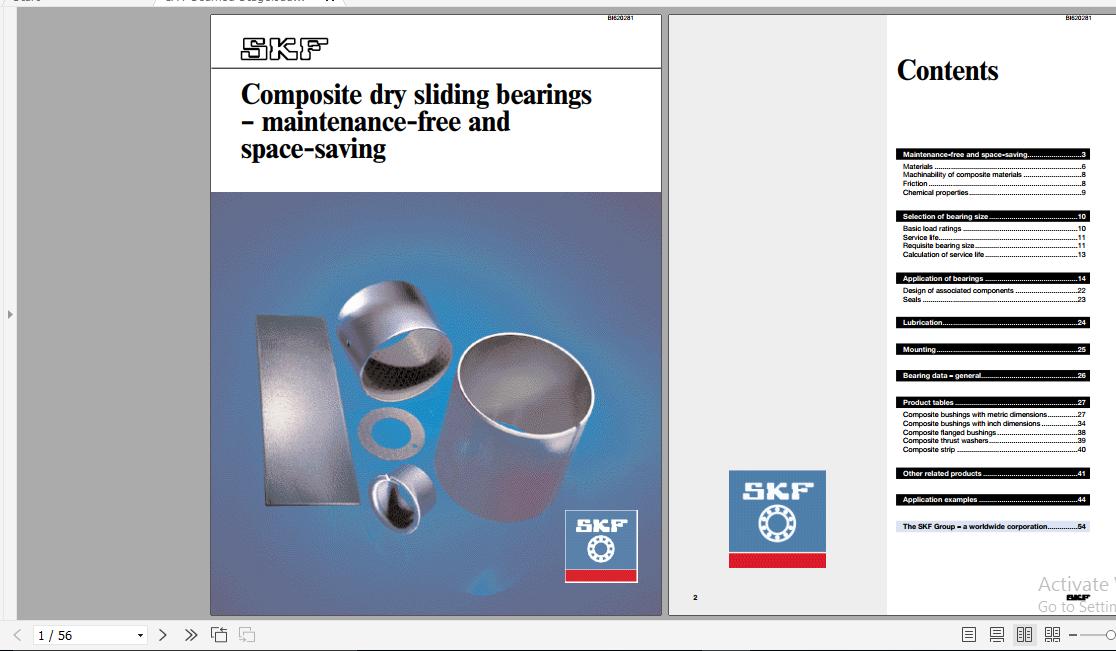 CAT Beamed Stageloader SKF Compisite Dry Sliding Bearings VC0113 Service Manual BI620281 1