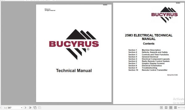 CAT Continous Miner 25M3 Electrical M01282 Helensburgh Coal Technical Manual BI620052 2008 1