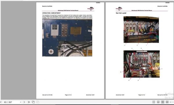 CAT Continous Miner 25M3 Electrical M01282 Helensburgh Coal Technical Manual BI620052 2008 2