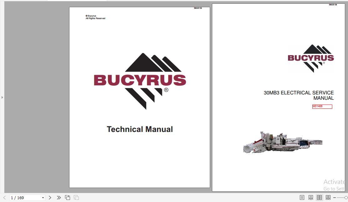 CAT Continous Miner 30MB3 Electrical Leighton Contractors Service Manual M01406 BI620139 1