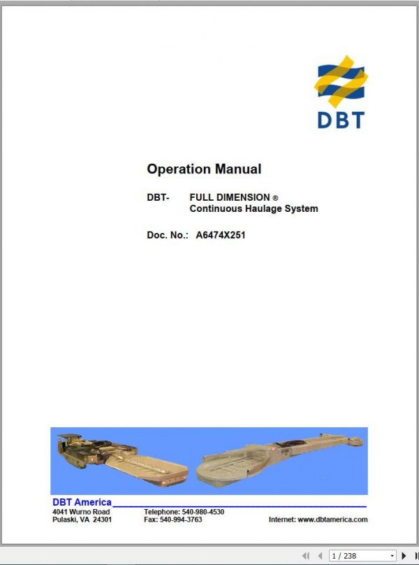 CAT Continuous Haulage FH330 Continuous Haulage 95653R Service Manual BI631316 1