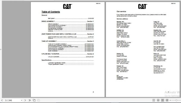 CAT Conveyor System BC100 Belt System 496271 Barrett Mine Amfire Mining Co LLC Parts Service Manual 2