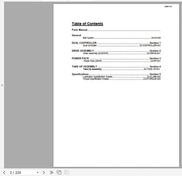 CAT Conveyor System BC100 Belt System 496720 Sufco Mine Parts Service Manual BI001443 2011 2