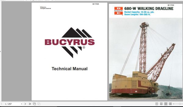 CAT Dragline 680 W Walking Service Manual BI117035 1985 1