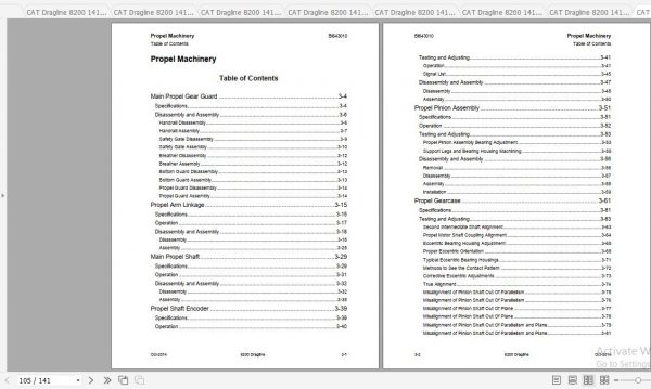 CAT Dragline 8200 141447 141448 Service Manual 2