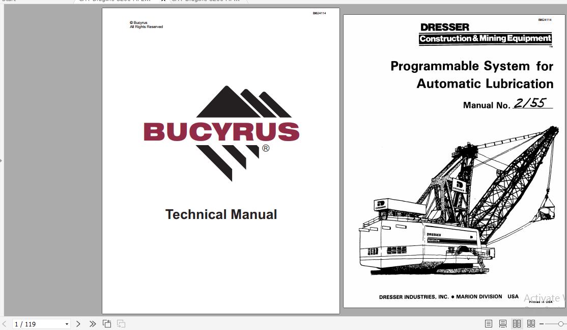 CAT Dragline 8200 23326 Walking Dragline Programmable System Service Manual 1