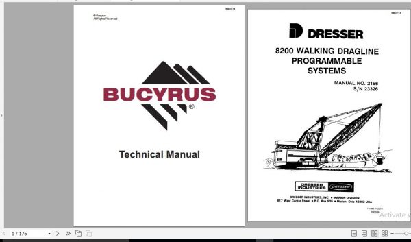 CAT Dragline 8200 23326 Walking Dragline Programmable System Service Manual 2