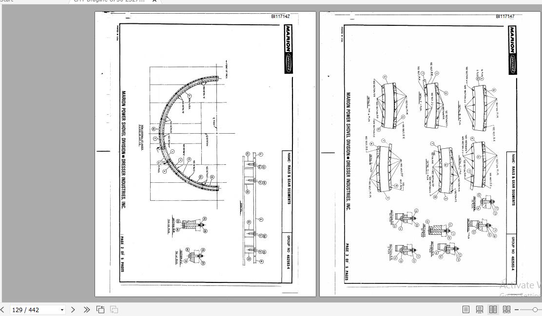 CAT Dragline 8750 23275 4182 KEY 87526 Service Manual BI117147 1996 2