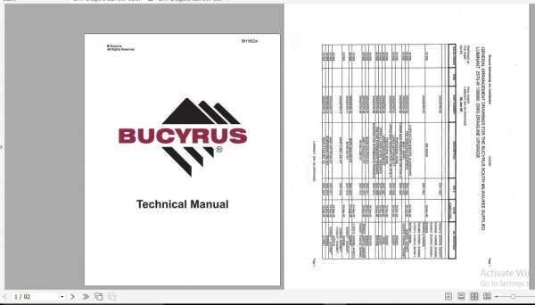 CAT Dragline Upgrade 2570W 136890 Luminant Drawings Service Manual 1