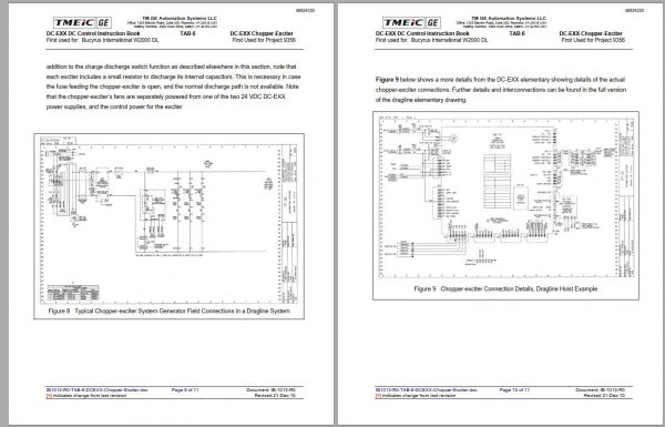 CAT Dragline W2000 141438 271B1452AA 2010 C Color 9356 DC EXX Schematic Instruction Book 2