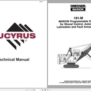 CAT Electric Rope Shovel 191M 23328 Technical Manual 2162 BI624115 1988 1