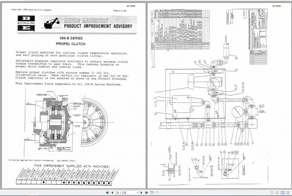 CAT Electric Rope Shovel 395B 140882 Service Manual BI115268 1989 2
