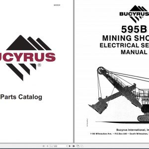 CAT Electric Rope Shovel 595B 141117 Book 1 of 4 Service Manual 10040 BI005205 1