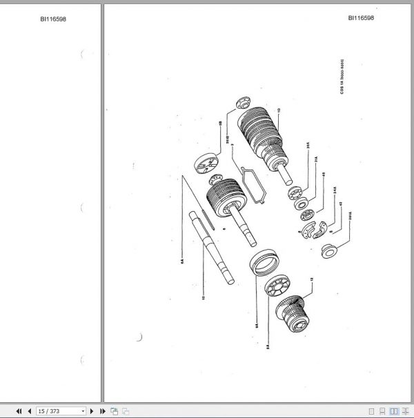 CAT Electric Rope Shovel 7182 182M 141099 GEX 182051 Service Manual 10014 BI116598 2