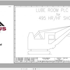 CAT Electric Rope Shovel 7182 495HR HF 141262 Lube Room PLC Rack Service Manual BI617201 2008 1