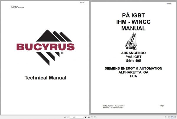 CAT Electric Rope Shovel 7495 HD 495HD 141241 141330 IGBT HMI WINCC Service Manual BI617130 1