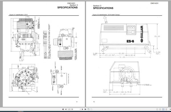 CAT Electric Rope Shovel 7495 VENDOR ES 6 COMPRESSOR Operators Manual EM014201 2