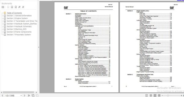CAT Face Haulage FH125 D 5004121 634329 Service Manual BI014579 2013 2